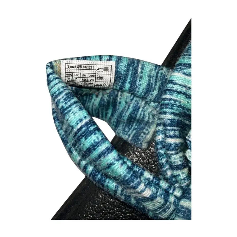 Sanuk Yoga Sling Ella Prints Flip-Flop Navy Space Dye Size 9